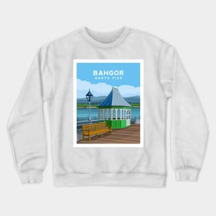 Garth Pier in Bangor, North Wales Crewneck Sweatshirt